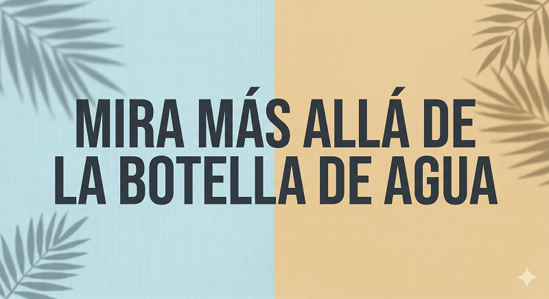 Mira más allá de la botella de agua