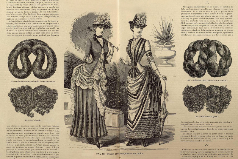 Trajes para temporada de baños. El Salón de la Moda (23 de junio de 1884)