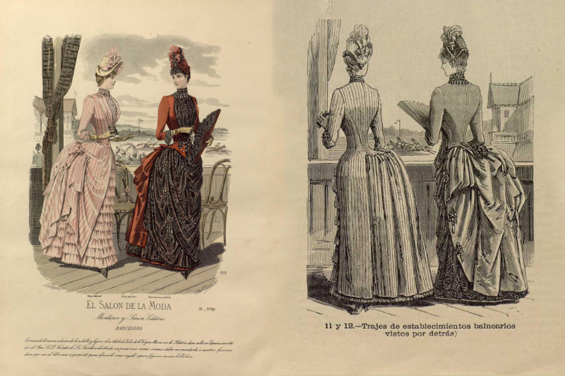 Trajes de establecimientos balnearios. El Salón de la Moda (1887)
