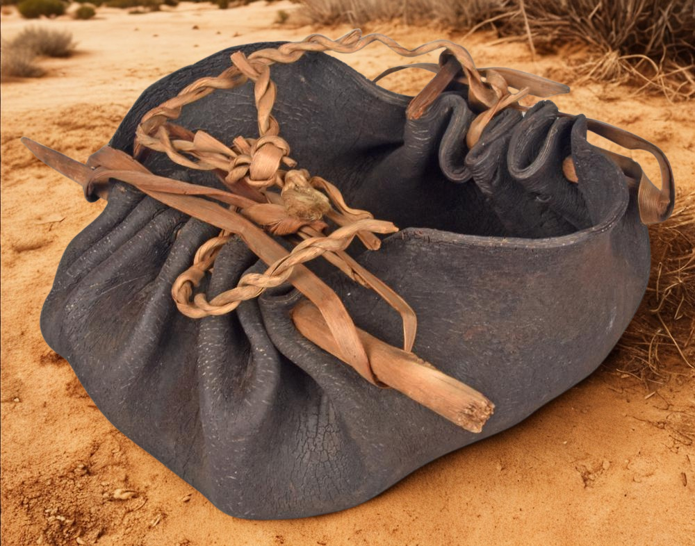 Recipiente para transportar agua de los aborígenes de Tasmania (Australia)