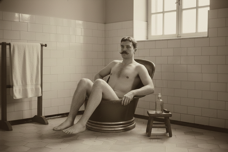 Baño de asiento del siglo XIX