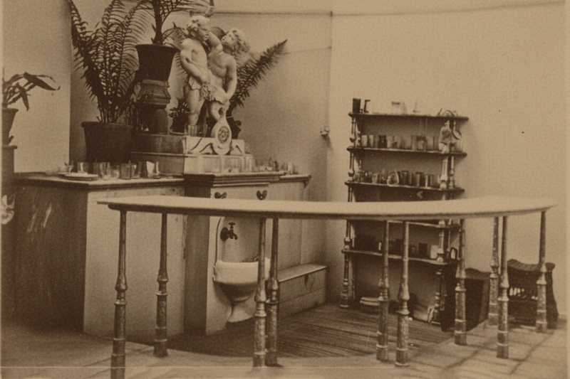 La fuente donde bebían el agua termal de Alzola los visitantes y agüistas