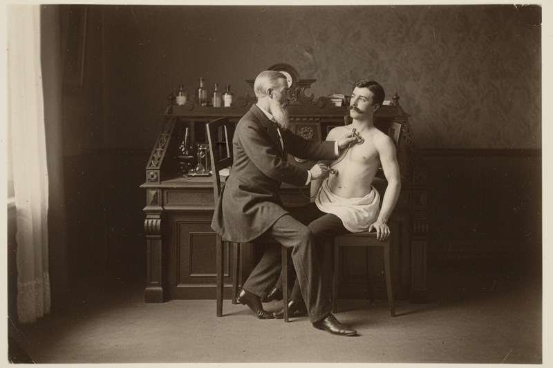 Consulta médica del siglo XIX