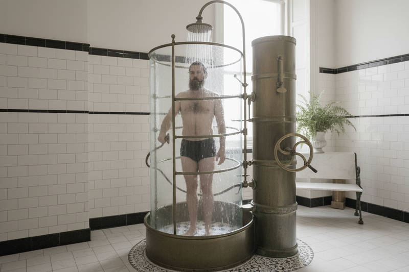 Ducha circular tipo Walter Lécuyer del siglo XIX