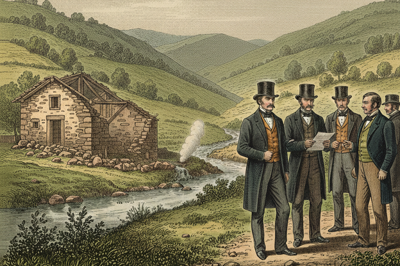 En 1845 se emprende la primera ampliación de la Casa de Baños