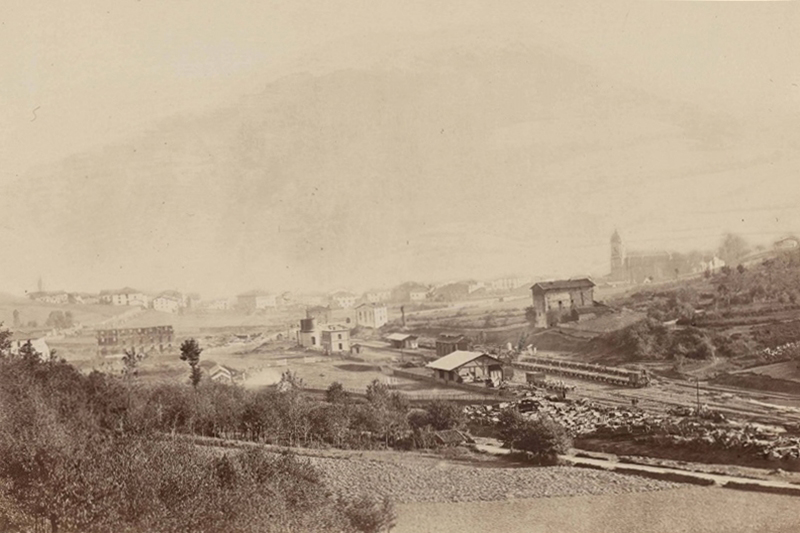 Fotografía de la Estación de Zumárraga siglo XIX