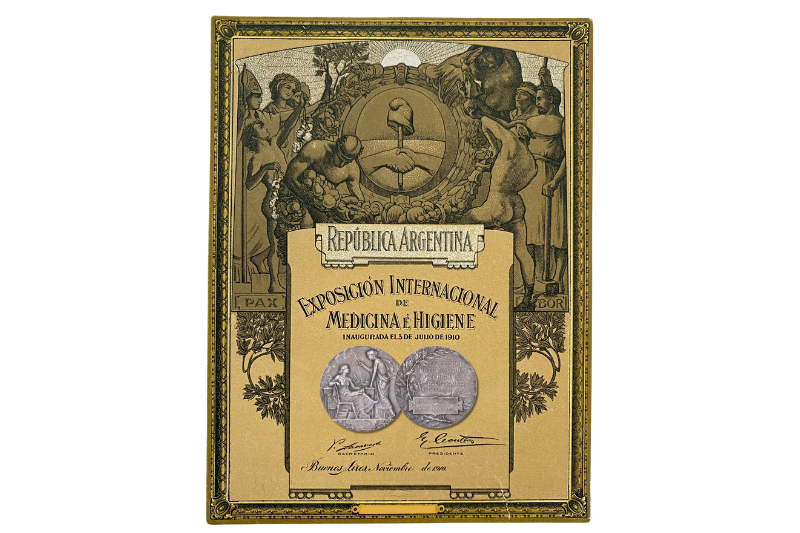 Diploma de la Exposición Internacional de Buenos Aires