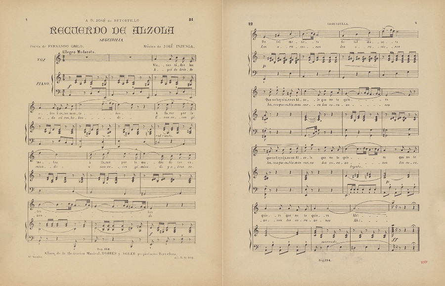 Seguidilla "Recuerdo de Alzola"