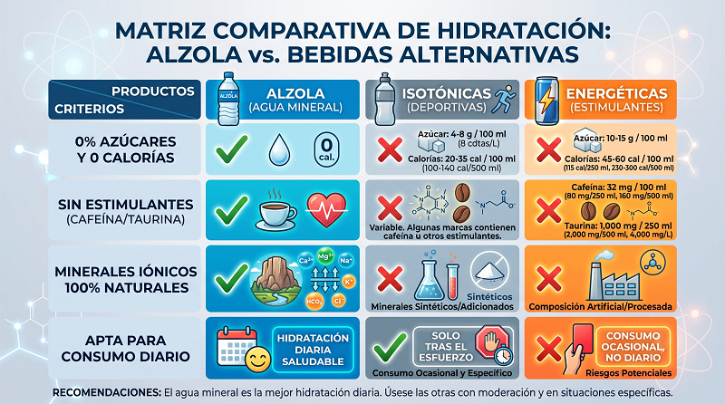 Comparativa bebidas