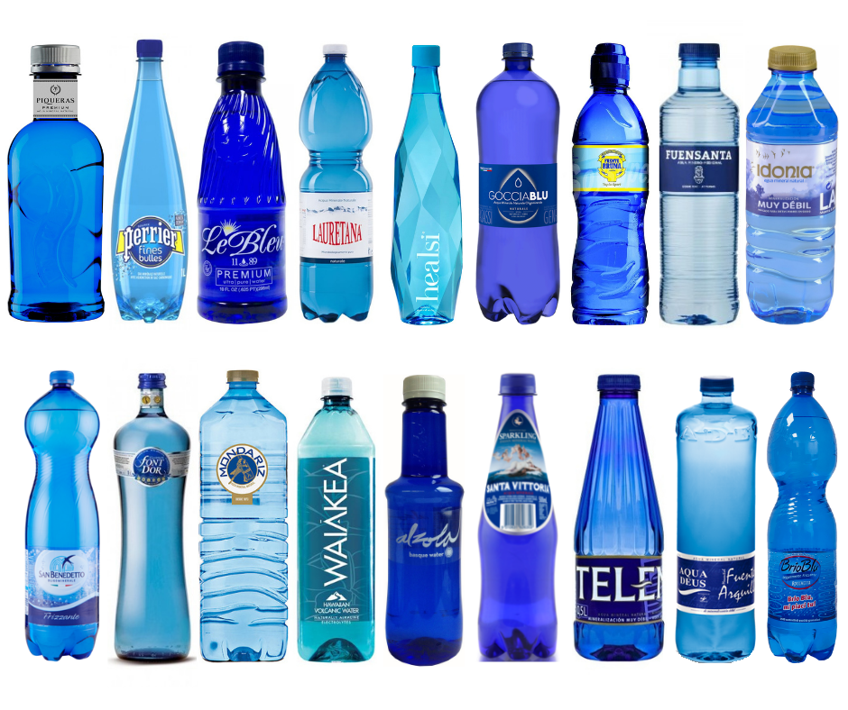 Empresas de agua que utilizan envases azules